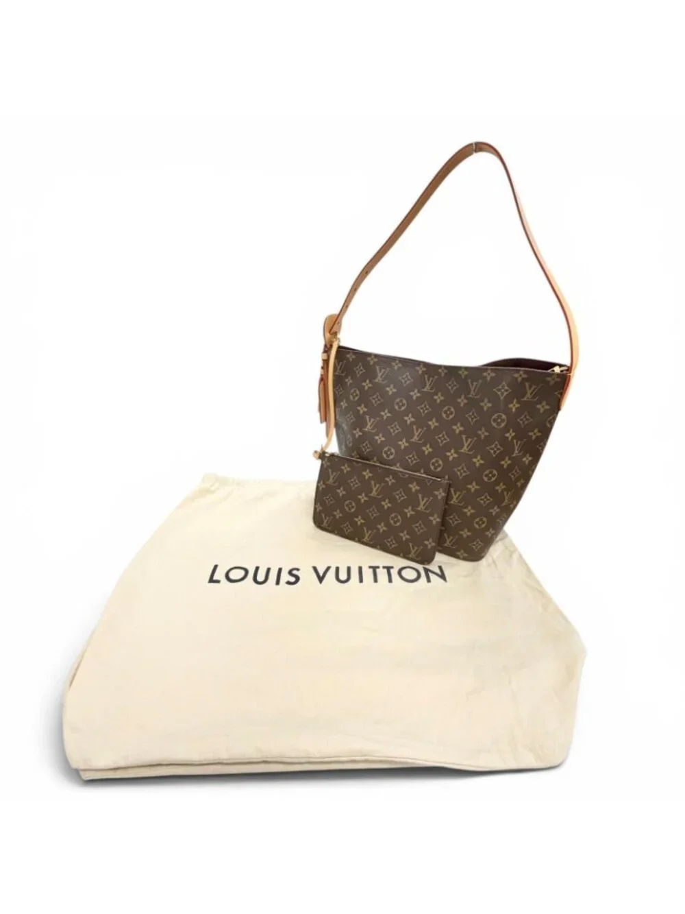 Louis Vuitton All in GM Monogram Canvas Bucket Bag Brown